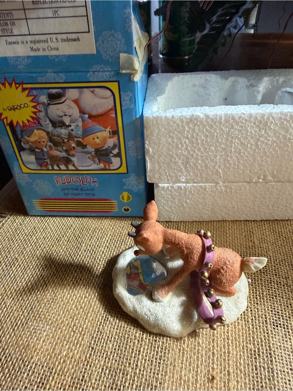 Enesco Brown Reindeer Figurine Rudolph island of misfit toys